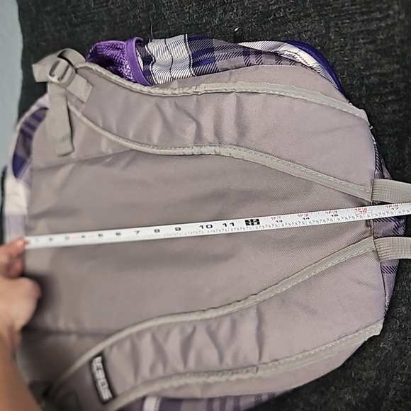 TRANS by Jansport TM60 Supermax Plaid Backpack - purple black white - Picture 9 of 12